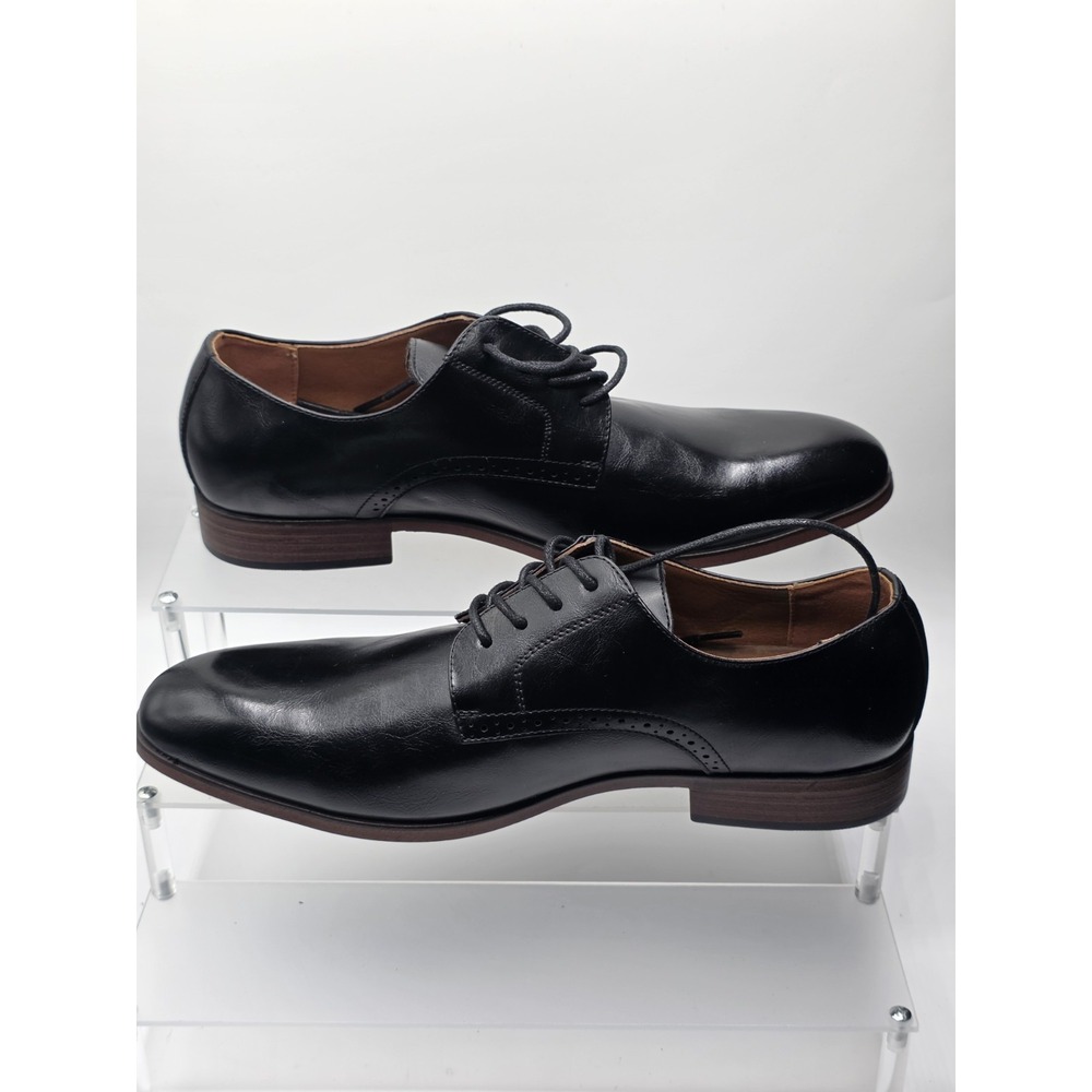 Van Heusen Shoes Mens Size 7.5 Black Memory Foam Oxford Dress